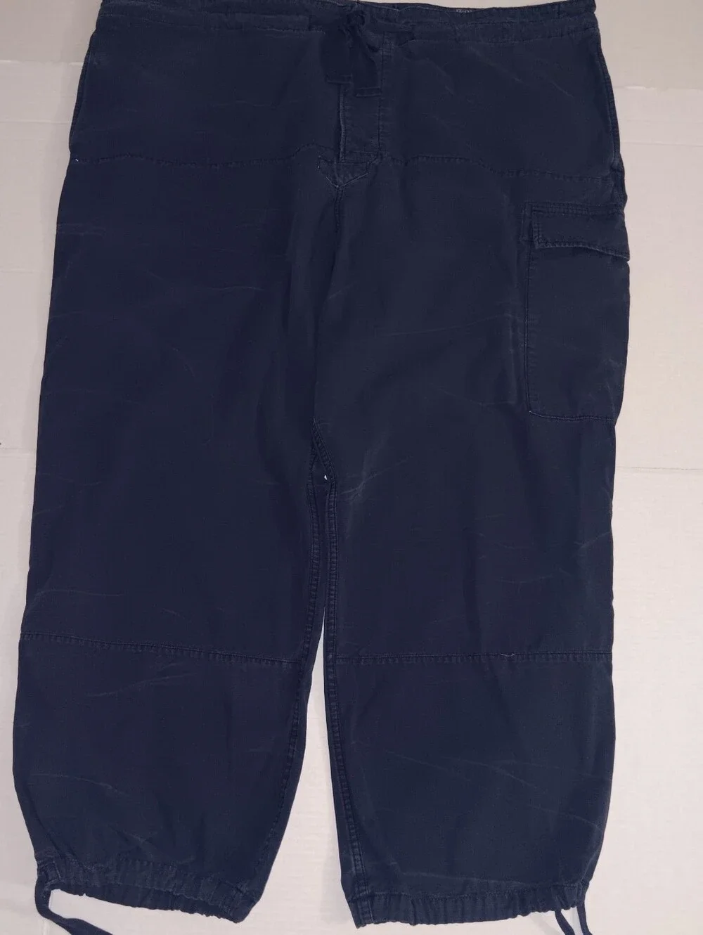 POLO RALPH LAUREN NAVY BLUE DRAWSTRING WAIST CARGO JOGGER STYLE PANTS